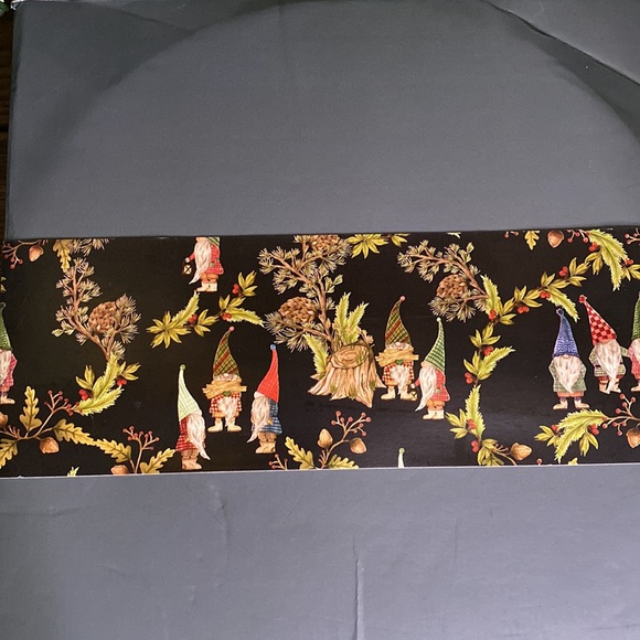 Pottery Barn Black and Green Whimsical Forest Gnome Handcrafted Serving Tray - Picture 14 of 16